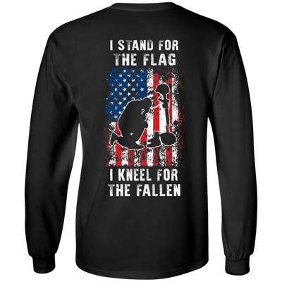 I Stand For The Flag I Kneel For The Fallen-T-Shirt & Hoodie-Long Sleeve T-Shirt-Black