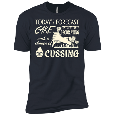 Today's Forecast Cake Decorating With A Chance Of Cussing-T-Shirt & Hoodie-Premium T-Shirt-Indigo