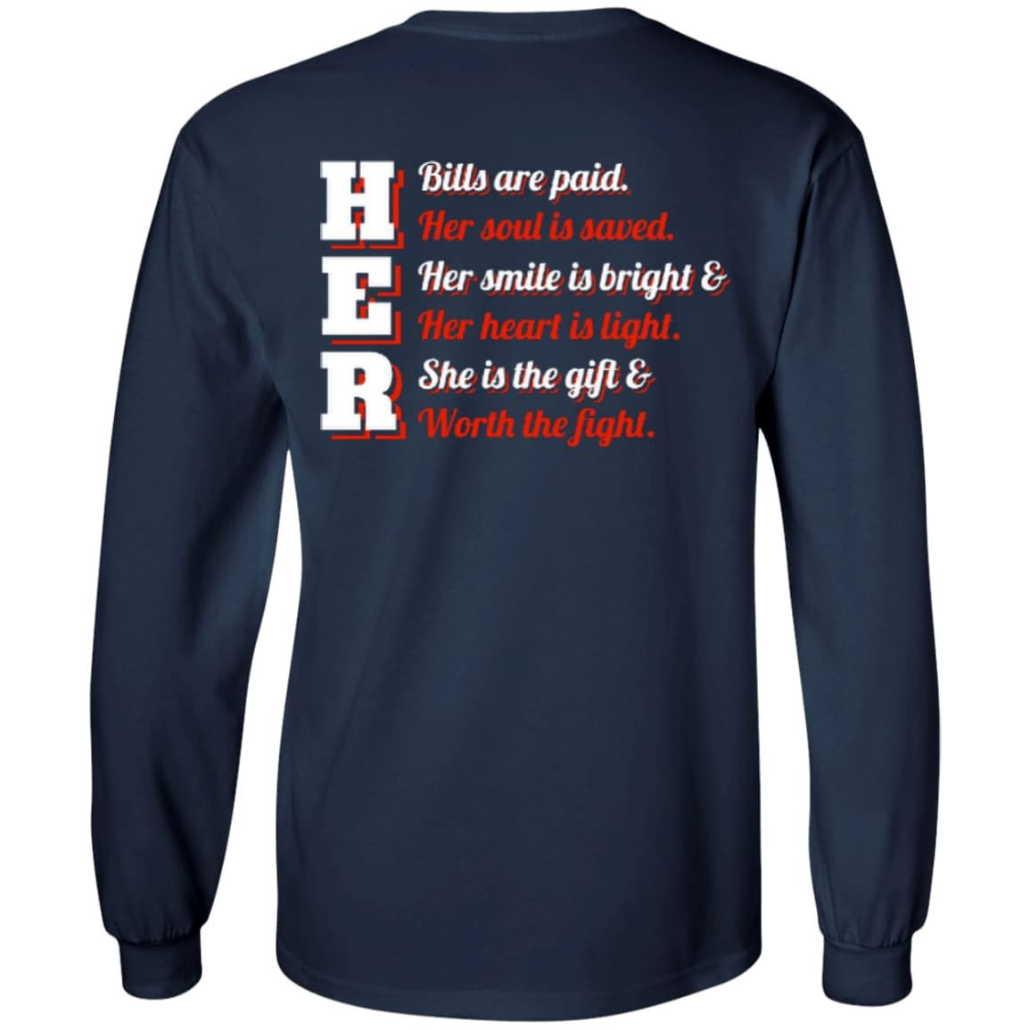 Her Bills Are Paid Her Soul Is Saved-T-Shirt & Hoodie-Long Sleeve T-Shirt-Navy
