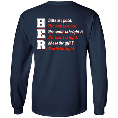 Her Bills Are Paid Her Soul Is Saved-T-Shirt & Hoodie-Long Sleeve T-Shirt-Navy