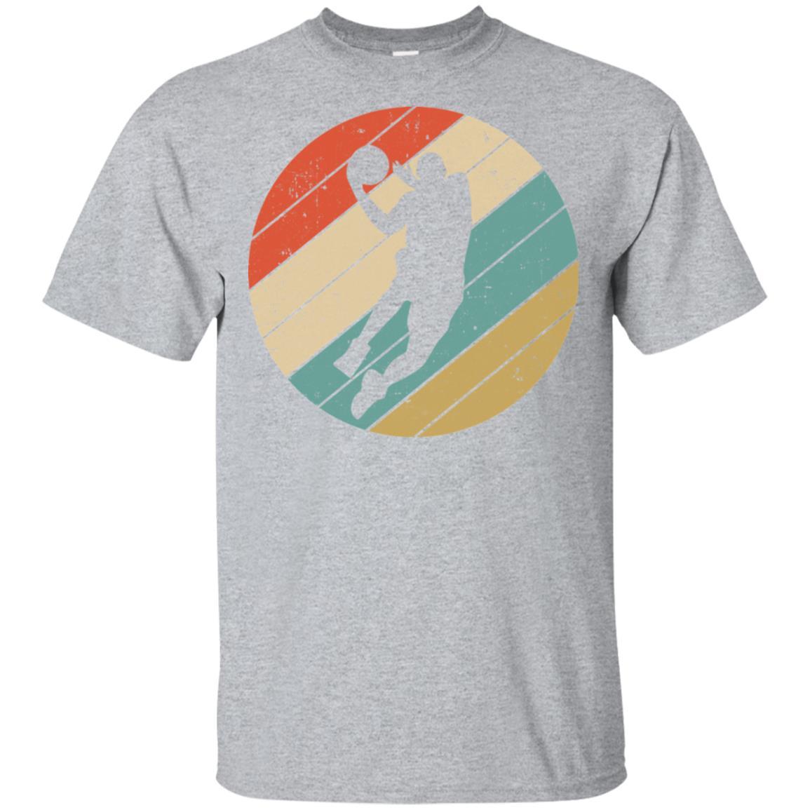 Retro Vintage Basketball Gifts-T-Shirt & Tank Top-Classic T-Shirt-Sport Grey