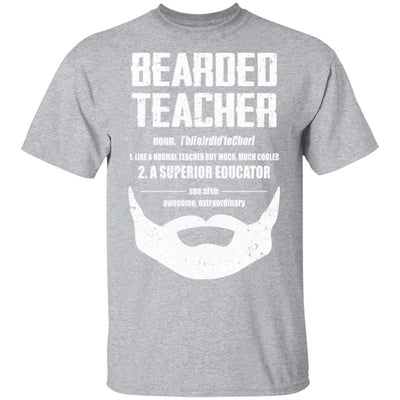 Bearded Teacher Like A Normal Teacher But Much Cooler-T-Shirt & Hoodie-Classic T-Shirt-Sport Grey