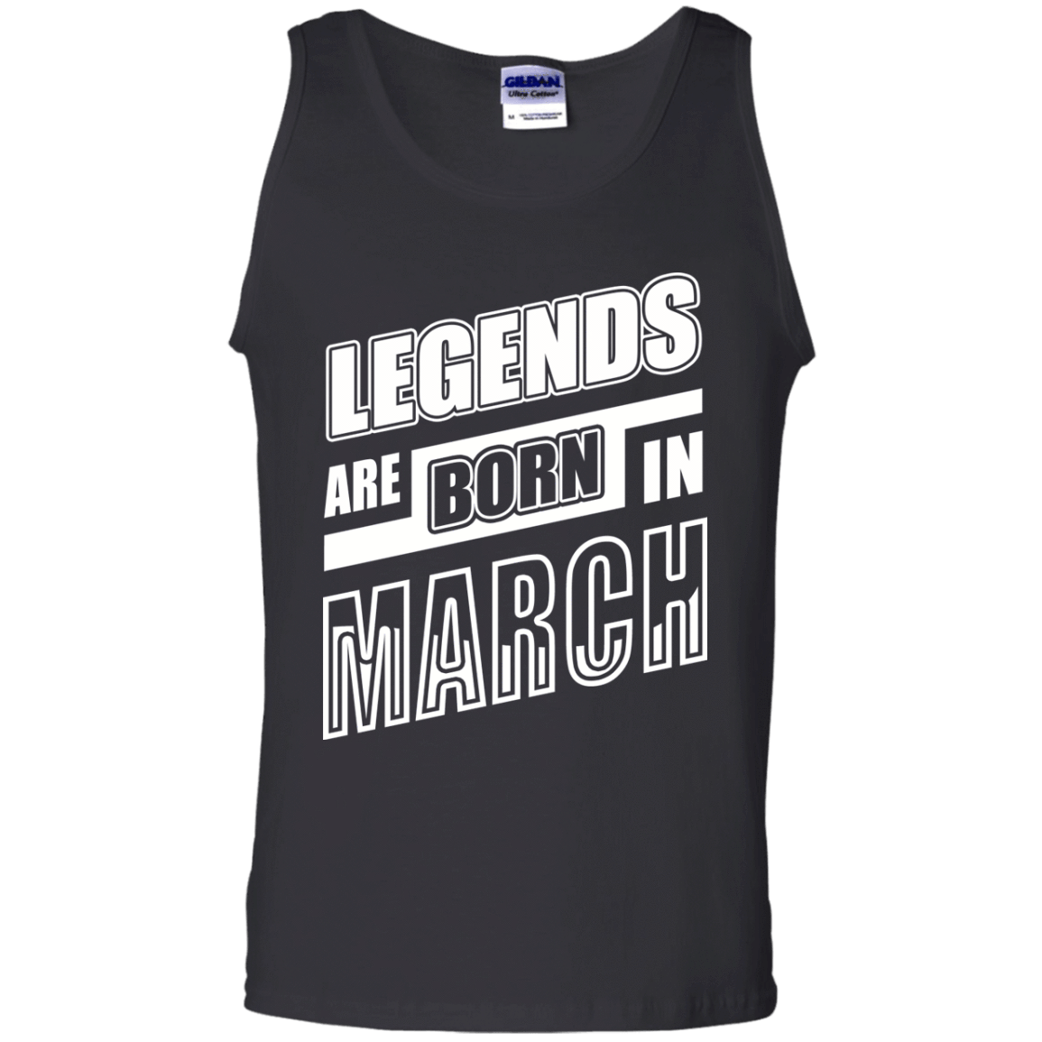 Legends are born in MARCH-T-Shirt & Hoodie-Unisex Tank-Black