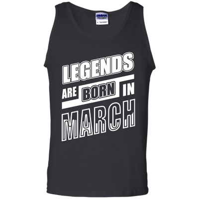 Legends are born in MARCH-T-Shirt & Hoodie-Unisex Tank-Black