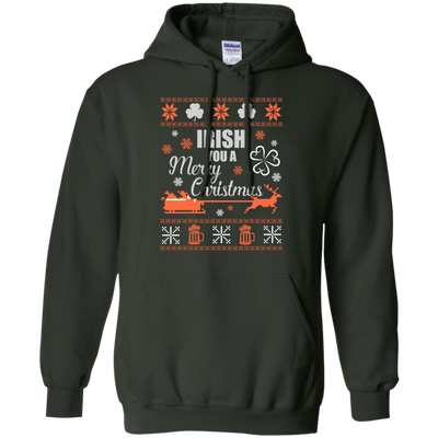 Irish You A Merry Chrristmas-T-Shirt & Hoodie-Pullover Hoodie-Forest Green