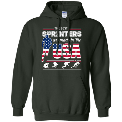 The Best Sprinters USA-T-Shirt & Hoodie-Pullover Hoodie-Forest Green