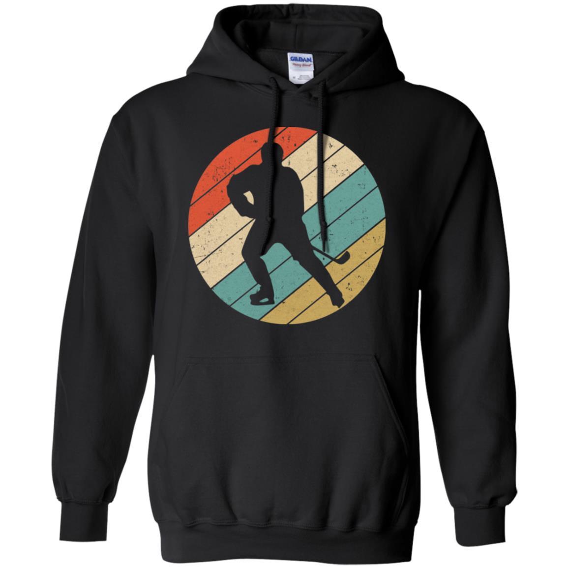 Retro Vintage Hockey Gifts-T-Shirt & Tank Top-Pullover Hoodie-Black