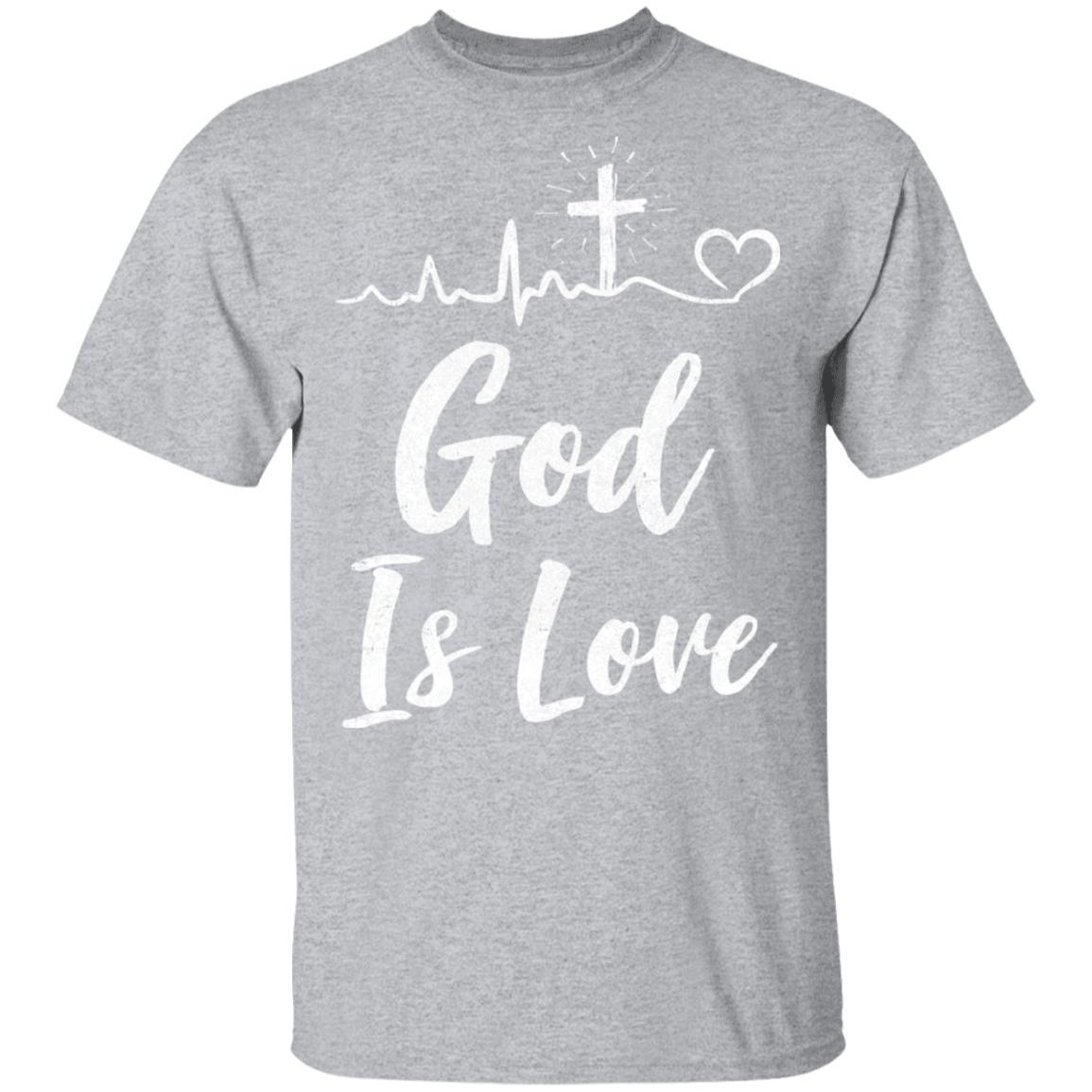 God Is Love Christian Gifts Women-T-Shirt & Tank Top-Classic T-Shirt-Sport Grey