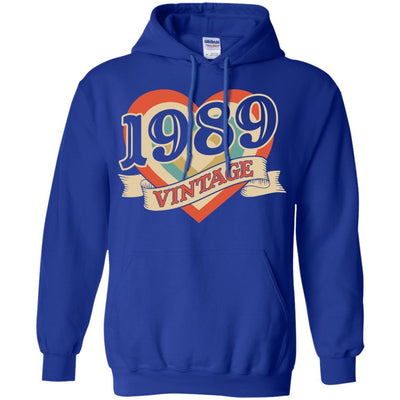 Vintage Retro Classic Heart Made In 1989 32th Birthday-T-Shirt & Tank Top-Pullover Hoodie-Royal