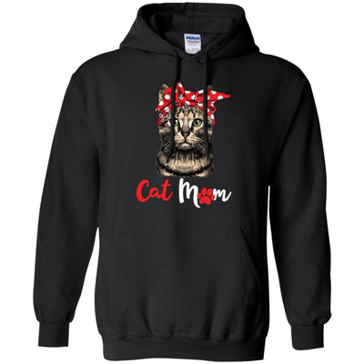 Funny Cat Mom For Cat Lovers Mothers Day Gift-T-Shirt & Tank Top-Pullover Hoodie-Black