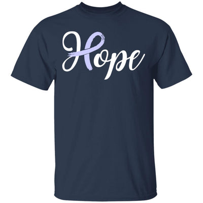 Stomach Cancer Awareness Periwinkle Ribbon Hope-T-Shirt & Hoodie-Classic T-Shirt-Navy