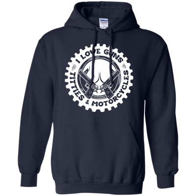 I Love Guns Titties Motorcycles-T-Shirt & Hoodie-Pullover Hoodie-Navy