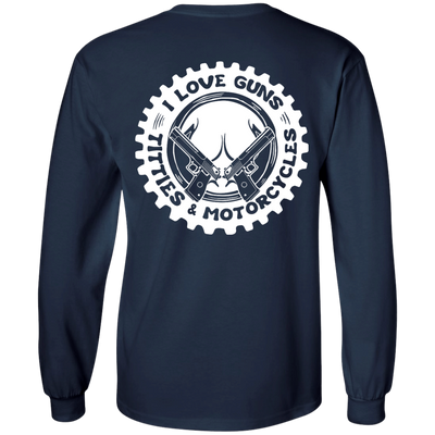 I Love Guns Titties Motorcycles-T-Shirt & Hoodie-