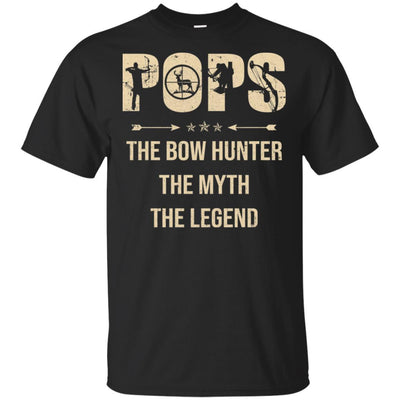 Pops The Bow Hunter The Myth The Legend Funny Hunting-T-Shirt & Hoodie-Classic T-Shirt-Black