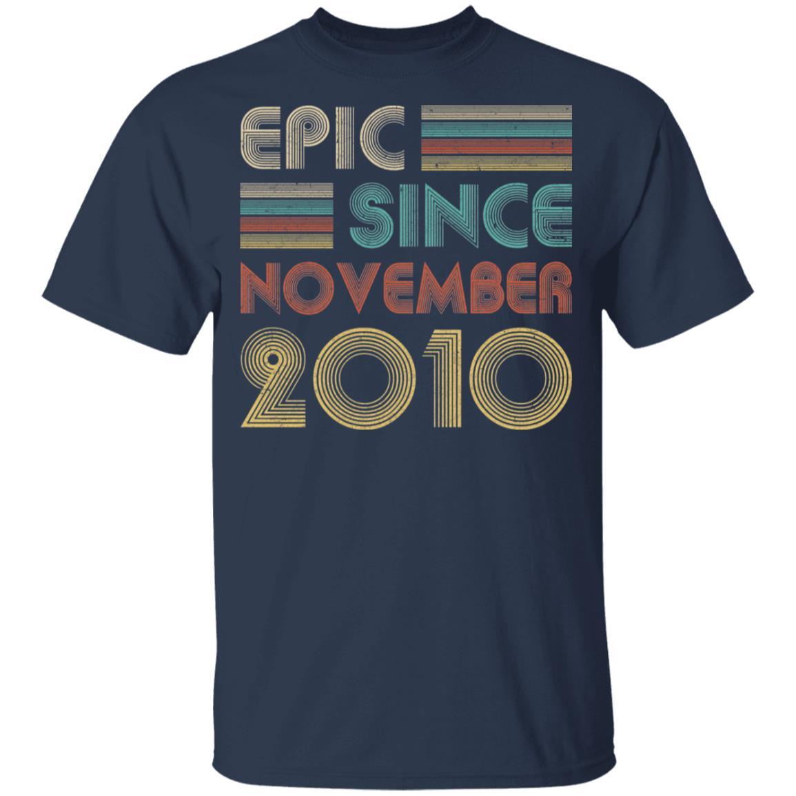 Epic Since November 2010 Vintage 11th Birthday Gifts Youth-Youth Shirt-Youth T-Shirt-Navy