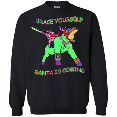 Brace Yourself, Santa Is Coming-T-Shirt & Hoodie-Crewneck Sweatshirt-Black