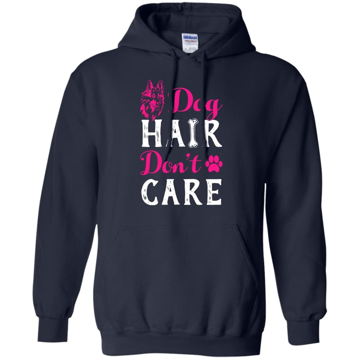Dog Hair Don't Care-T-Shirt & Hoodie-Pullover Hoodie-Navy