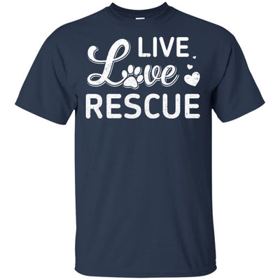 Live Love Rescue Angels Among Us Animal Rescue-T-Shirt & Hoodie-Classic T-Shirt-Navy