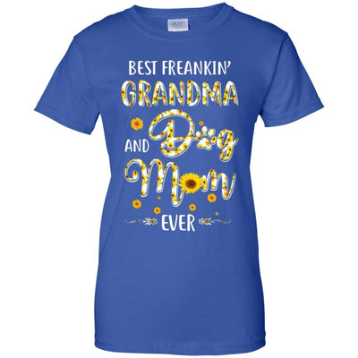Best Freakin Grandma And Dog Mom Ever Mother Day Gift-T-Shirt & Hoodie-Women's T-Shirt-Royal