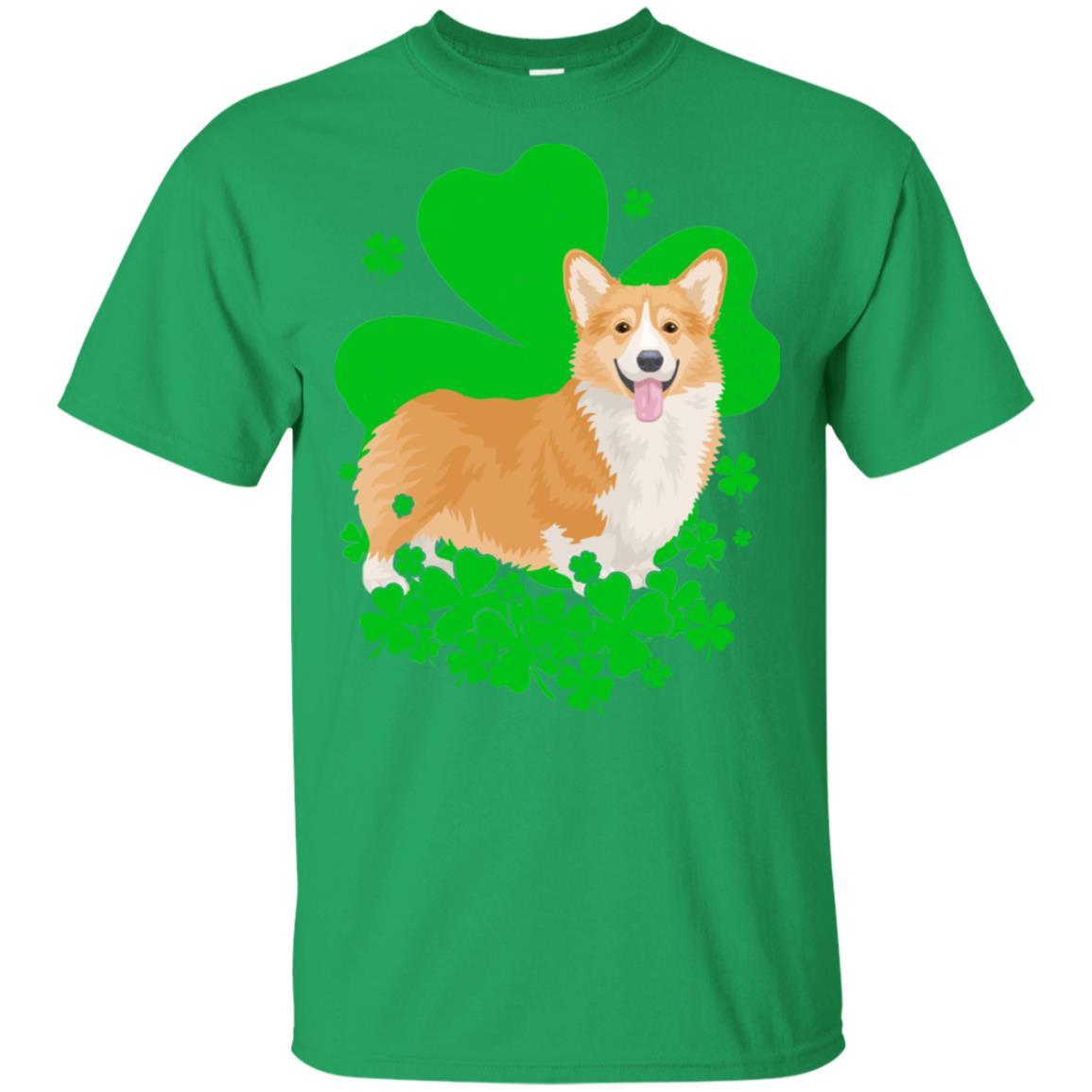 Corgi St. Patrick's Day Clovers-T-Shirt & Hoodie-Classic T-Shirt-Irish Green