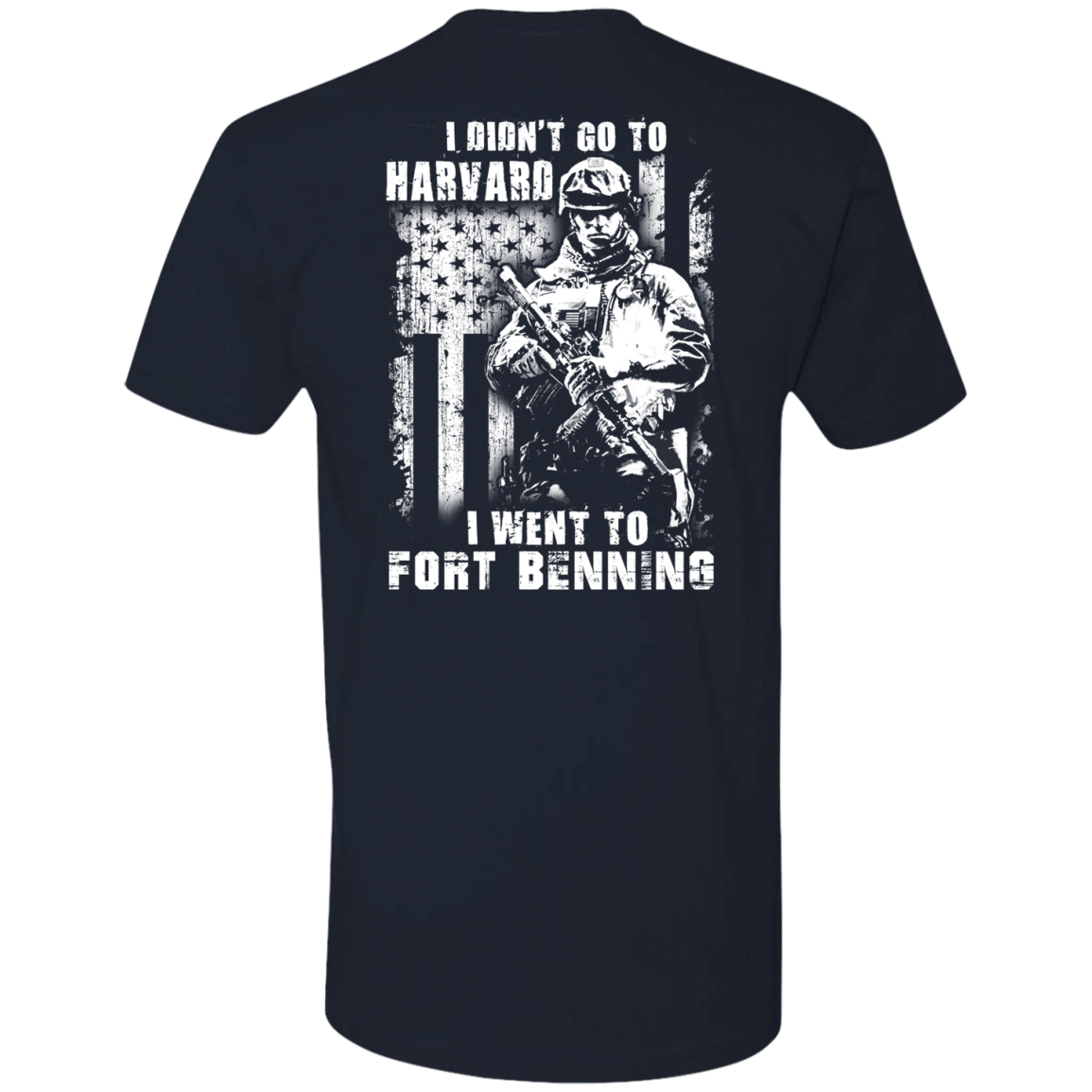I Didn't Go To Harvard I Went To Fort Benning-T-Shirt & Hoodie-Premium T-Shirt-Midnight Navy