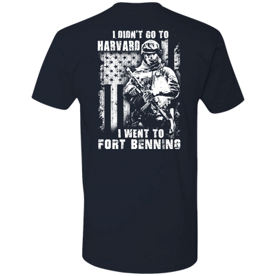 I Didn't Go To Harvard I Went To Fort Benning-T-Shirt & Hoodie-Premium T-Shirt-Midnight Navy