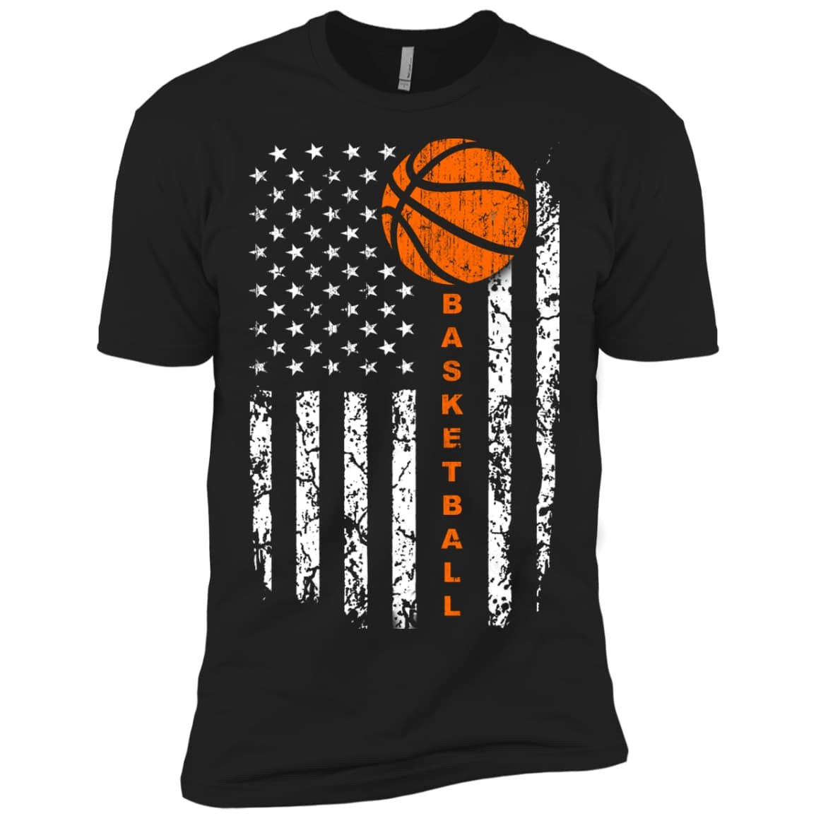 American Basketball Flag-T-Shirt & Hoodie-Premium T-Shirt-Black