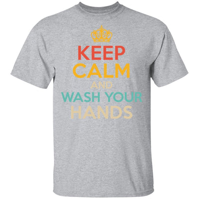 Keep Calm And Wash Your Hands Funny-T-Shirt & Hoodie-Classic T-Shirt-Sport Grey