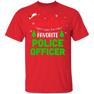 Santa's Favorite Police Officer Funny Christmas Xmas Gifts-T-Shirt & Sweatshirt-Classic T-Shirt-Red