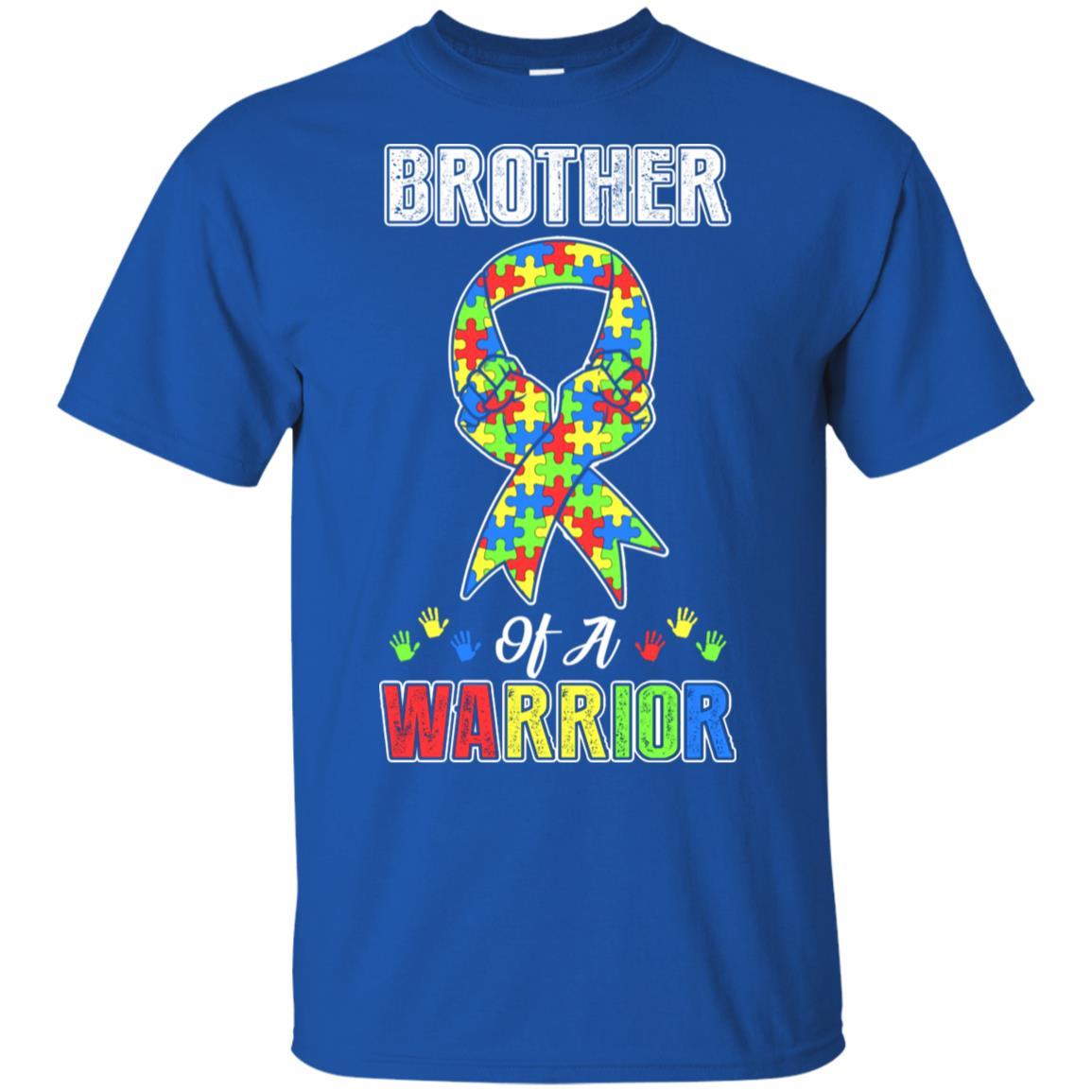 Brother Of A Warrior Support Autism Awareness Gift-T-Shirt & Hoodie-Classic T-Shirt-Royal