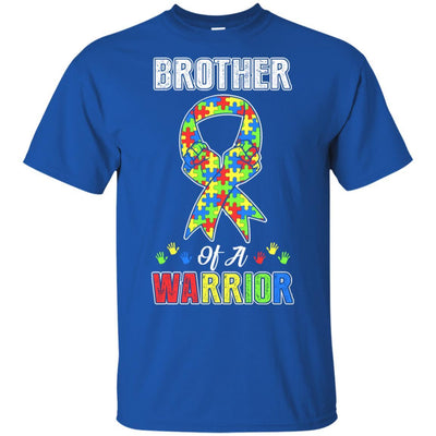 Brother Of A Warrior Support Autism Awareness Gift-T-Shirt & Hoodie-Classic T-Shirt-Royal