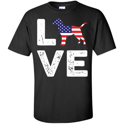 American Flag Dog Labrador Love-T-Shirt & Hoodie-Classic T-Shirt-Black