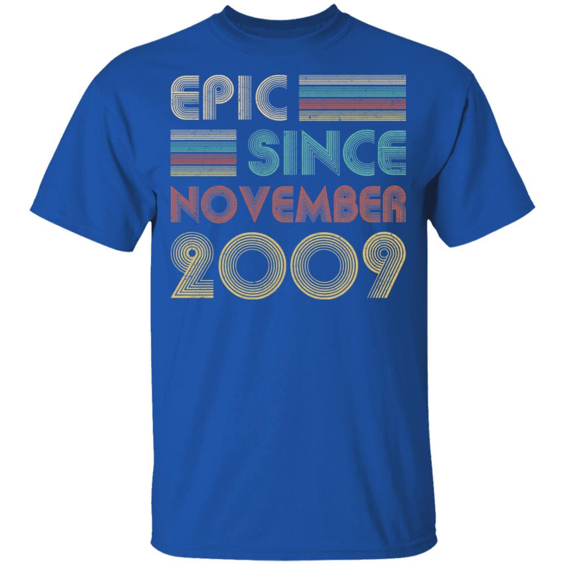 Epic Since November 2009 Vintage 12th Birthday Gifts Youth-Youth Shirt-Youth T-Shirt-Royal