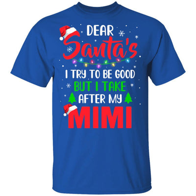 Dear Santa I Tried To Be Good But My Mimi Christmas Kids Youth-Youth Shirt-Youth T-Shirt-Royal