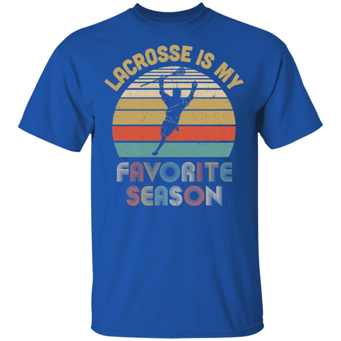 Lacrosse Is My Favorite Season Vintage-T-Shirt & Hoodie-Classic T-Shirt-Royal