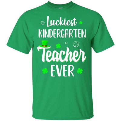 Luckiest Kindergarten Teacher Ever Irish St Patricks Day-T-Shirt & Hoodie-Classic T-Shirt-Irish Green