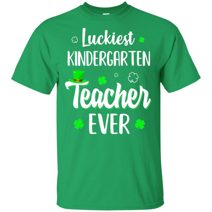 Luckiest Kindergarten Teacher Ever Irish St Patricks Day-T-Shirt & Hoodie-Classic T-Shirt-Irish Green