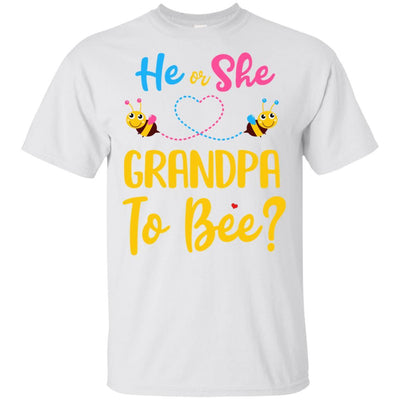 Gender Reveal Pink Blue What Will It Bee He Or She Grandpa-T-Shirt & Hoodie-Classic T-Shirt-White