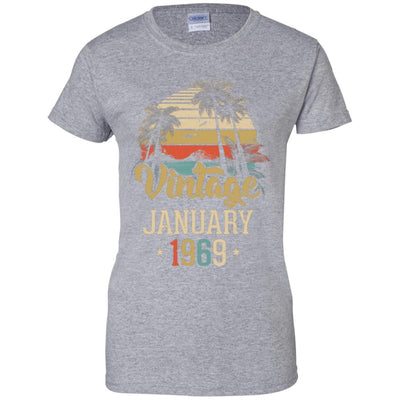 Retro Classic Vintage January 1969 50th Birthday Gift-T-Shirt & Hoodie-Women's T-Shirt-Sport Grey
