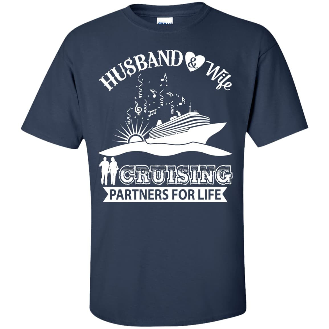 Husband And Wife Cruising Partners For Life-T-Shirt & Hoodie-Classic T-Shirt-Navy