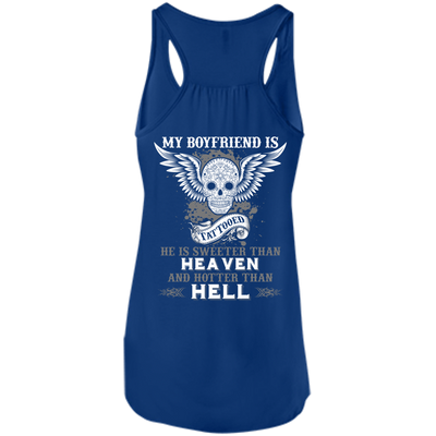 My Boyfriend Is Tattooted-T-Shirt & Hoodie-Women's Flowy Racerback Tank-True Royal