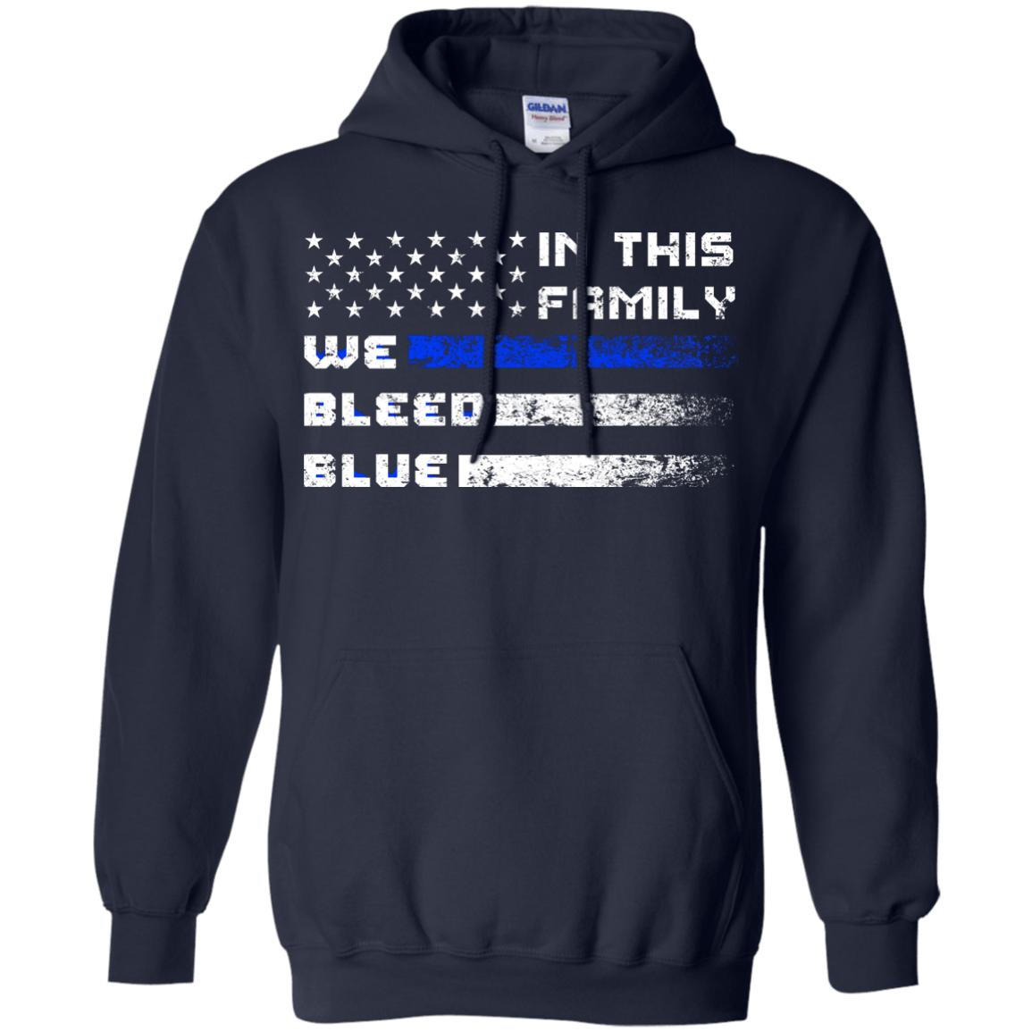 We Bleed Blue-T-Shirt & Hoodie-Pullover Hoodie-Navy