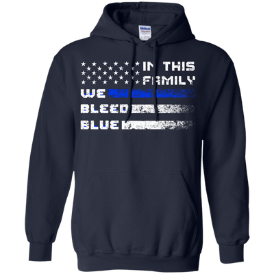 We Bleed Blue-T-Shirt & Hoodie-Pullover Hoodie-Navy
