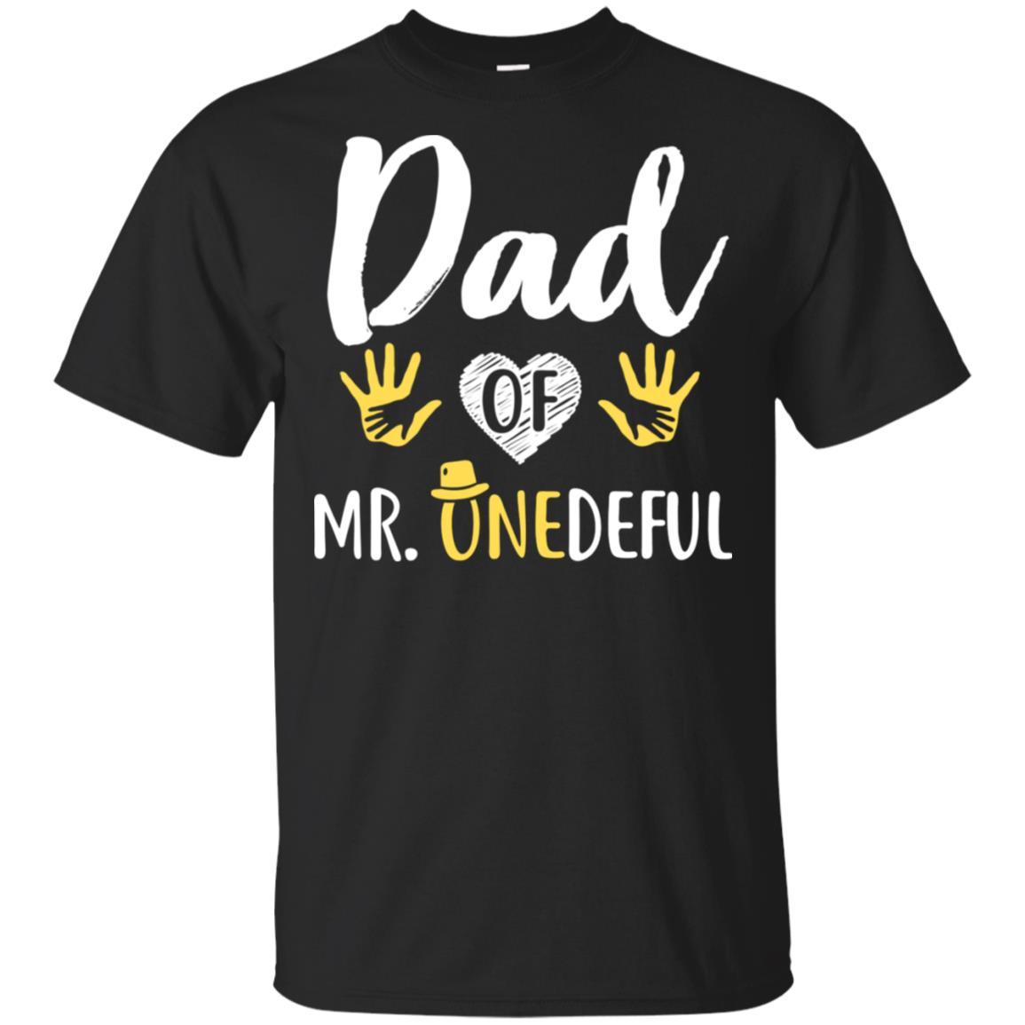 Funny Dad Of Mr. Onederful Wonderful 1st Birthday Boy-T-Shirt & Hoodie-Classic T-Shirt-Black