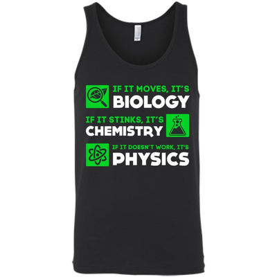 Biology Chemistry Physics Science Teacher-T-Shirt & Hoodie-Unisex Tank-Black