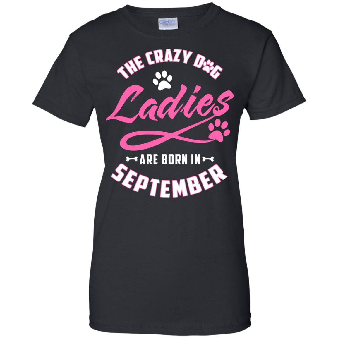 The Crazy Dog Ladies Are Born In September-T-Shirt & Hoodie-Women's T-Shirt-Black
