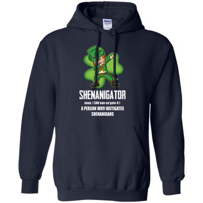 Shenanigator Person Who Instigates Shenanigans Irish-T-Shirt & Hoodie-Pullover Hoodie-Navy