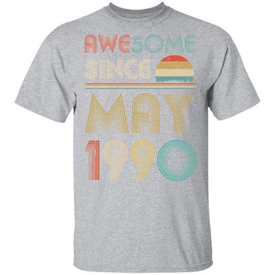 Awesome Since May 1990 Vintage 31th Birthday Gifts-T-Shirt & Hoodie-Classic T-Shirt-Sport Grey