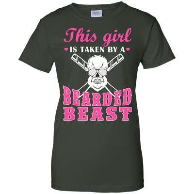 This Girl Is Taken By A Bearded Beast-T-Shirt & Hoodie-Women's T-Shirt-Forest Green