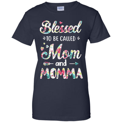 Mothers Day Gifts Blessed To Be Called Mom And Momma-T-Shirt & Hoodie-Women's T-Shirt-Navy